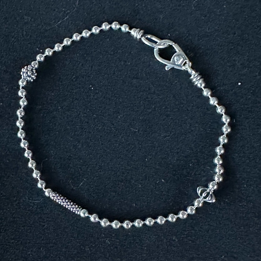 LAGOS Sterling Silver Caviar Icon Beaded Bracelet NWOT - Picture 3 of 9